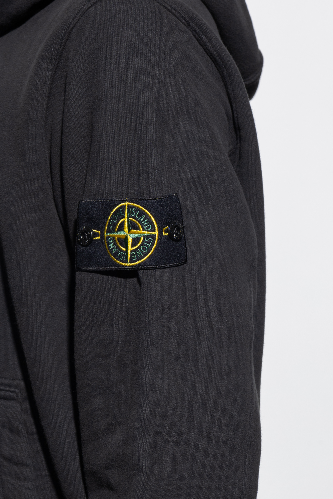 Black Hoodie with logo patch Stone Island - Vitkac Canada